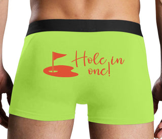 Hole In One - Funny Golf - Neon Yellow Boxer Brief