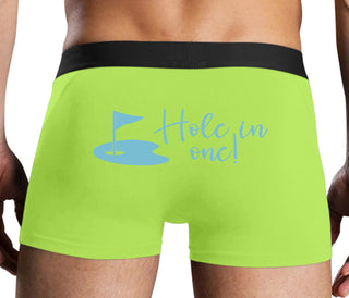 Hole In One - Funny Golf - Neon Yellow Boxer Brief