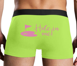 Hole In One - Funny Golf - Neon Yellow Boxer Brief