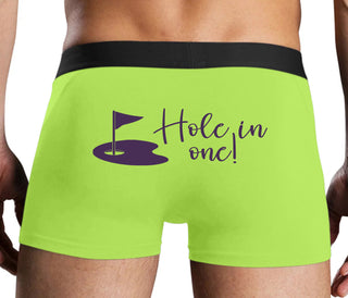 Hole In One - Funny Golf - Neon Yellow Boxer Brief
