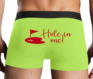 Hole In One - Funny Golf - Neon Yellow Boxer Brief