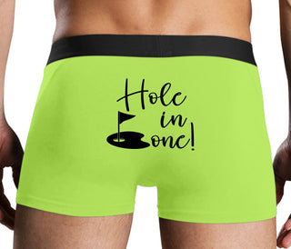 Hole In One - Suggestive Golf - Neon Yellow Boxer Brief