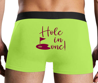 Hole In One - Suggestive Golf - Neon Yellow Boxer Brief