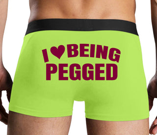 I Love Being Pegged - Neon Yellow Boxer Brief
