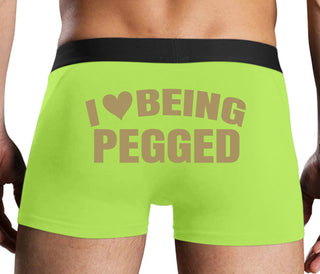I Love Being Pegged - Neon Yellow Boxer Brief