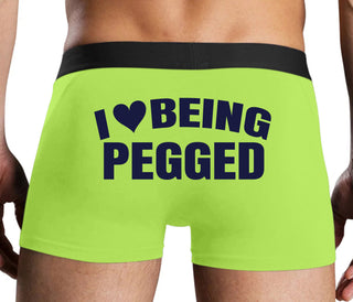 I Love Being Pegged - Neon Yellow Boxer Brief