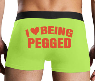 I Love Being Pegged - Neon Yellow Boxer Brief