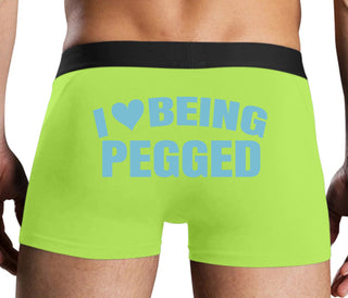I Love Being Pegged - Neon Yellow Boxer Brief