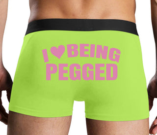 I Love Being Pegged - Neon Yellow Boxer Brief