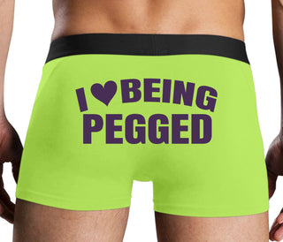 I Love Being Pegged - Neon Yellow Boxer Brief