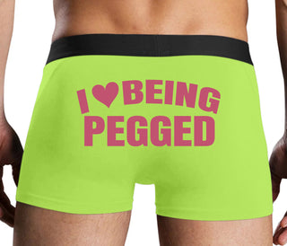 I Love Being Pegged - Neon Yellow Boxer Brief