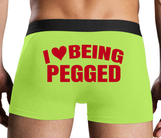 I Love Being Pegged - Neon Yellow Boxer Brief