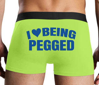I Love Being Pegged - Neon Yellow Boxer Brief