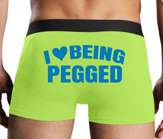 I Love Being Pegged - Neon Yellow Boxer Brief