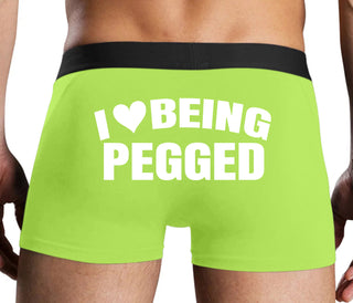 I Love Being Pegged - Neon Yellow Boxer Brief