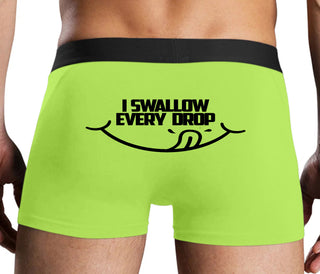 I Swallow Every Drop - Neon Yellow Boxer Brief