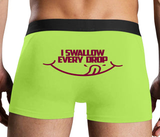 I Swallow Every Drop - Neon Yellow Boxer Brief