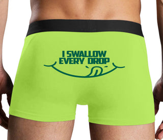 I Swallow Every Drop - Neon Yellow Boxer Brief
