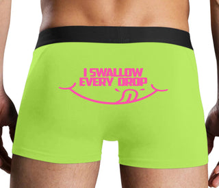 I Swallow Every Drop - Neon Yellow Boxer Brief