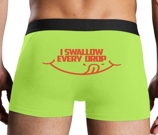 I Swallow Every Drop - Neon Yellow Boxer Brief