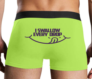 I Swallow Every Drop - Neon Yellow Boxer Brief
