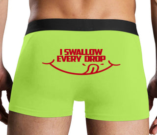 I Swallow Every Drop - Neon Yellow Boxer Brief