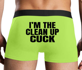 I'm The Clean Up Cuck - Neon Yellow Boxer Brief