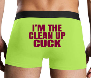 I'm The Clean Up Cuck - Neon Yellow Boxer Brief