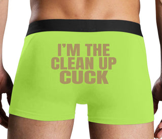 I'm The Clean Up Cuck - Neon Yellow Boxer Brief