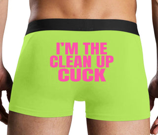 I'm The Clean Up Cuck - Neon Yellow Boxer Brief
