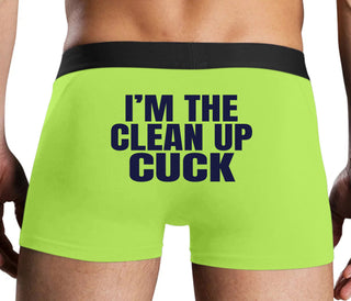 I'm The Clean Up Cuck - Neon Yellow Boxer Brief