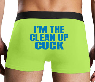 I'm The Clean Up Cuck - Neon Yellow Boxer Brief