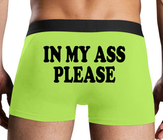 In My Ass Please - Neon Yellow Boxer Brief