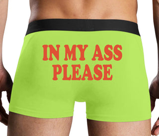 In My Ass Please - Neon Yellow Boxer Brief
