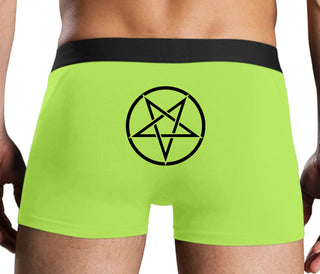 Inverted Pentagram - Neon Yellow Boxer Brief
