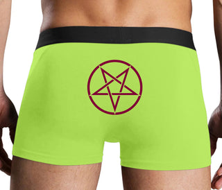 Inverted Pentagram - Neon Yellow Boxer Brief
