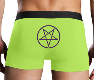 Inverted Pentagram - Neon Yellow Boxer Brief