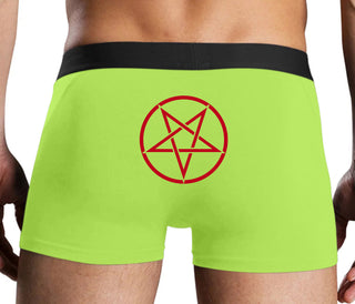 Inverted Pentagram - Neon Yellow Boxer Brief