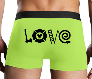 Love Fire Fighter - Neon Yellow Boxer Brief