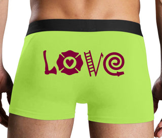 Love Fire Fighter - Neon Yellow Boxer Brief