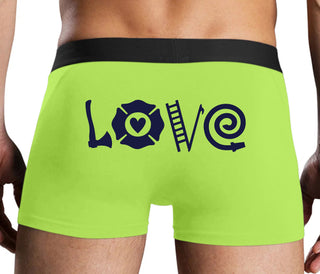 Love Fire Fighter - Neon Yellow Boxer Brief
