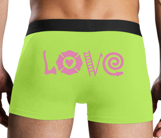 Love Fire Fighter - Neon Yellow Boxer Brief
