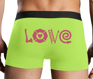 Love Fire Fighter - Neon Yellow Boxer Brief
