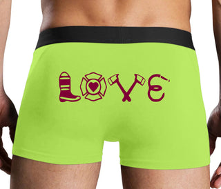 Love Fire Fighter - Neon Yellow Boxer Brief