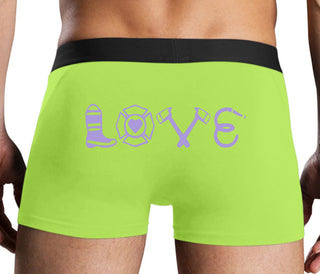 Love Fire Fighter - Neon Yellow Boxer Brief
