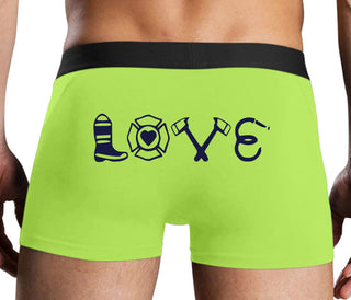 Love Fire Fighter - Neon Yellow Boxer Brief