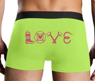 Love Fire Fighter - Neon Yellow Boxer Brief