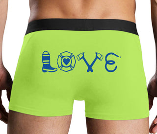 Love Fire Fighter - Neon Yellow Boxer Brief