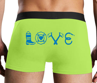 Love Fire Fighter - Neon Yellow Boxer Brief