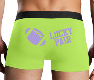 Lucky Pair - Football - Neon Yellow Boxer Brief
